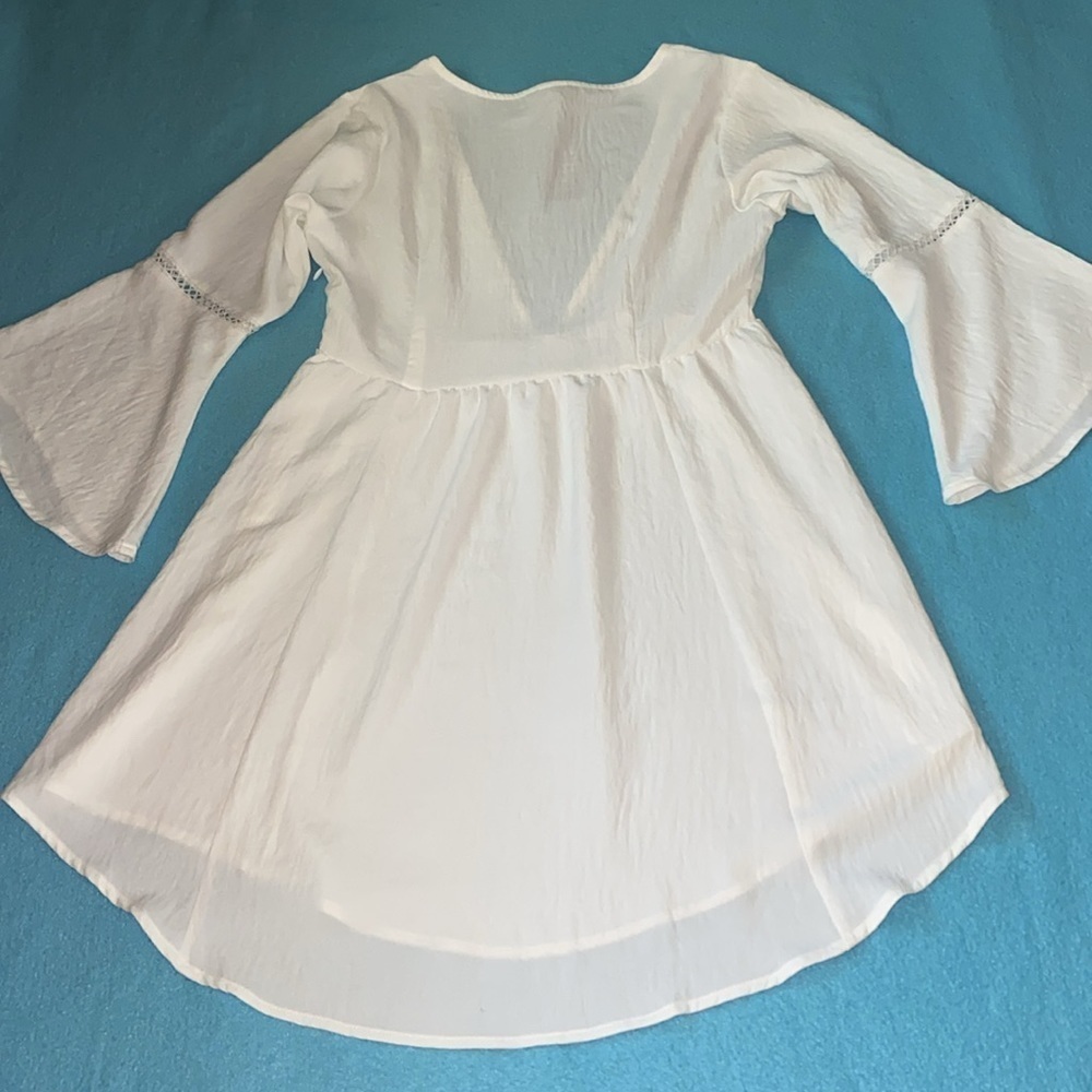 BLOOMING JELLY dress suit coverup lace inlaid deep V-neck bell sleeve NEW size S - Picture 5 of 12